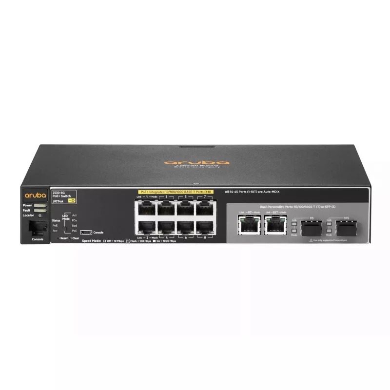 Valdomas komutatorius HPE Aruba 2530 8G PoE+