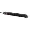 Lanview 19 colių stovo maitinimo juosta 1U 10A, 8x Schuko (LVR-2MSCH-SCH-C13-8)