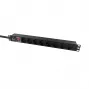 Lanview 19 colių stovo maitinimo juosta 1U 10A, 8x Schuko (LVR-2MSCH-SCH-C13-8)