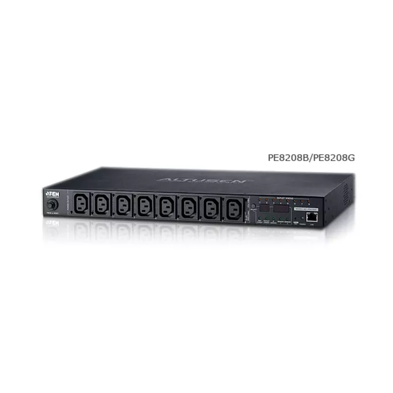 ATEN 1U 16A 8 lizdų perjungiamas ir matuojamas PDU + nemokama Eco PDU Manager programinė įranga