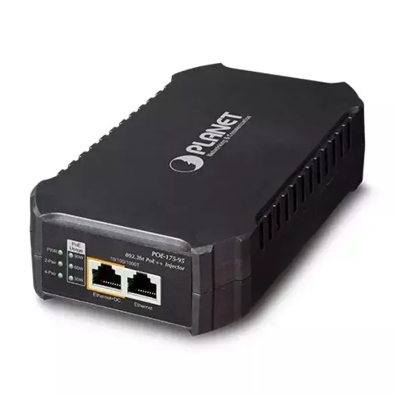 Tinklo skirstytuvas PLANET POE-175-95 Power over Ethernet, juodas