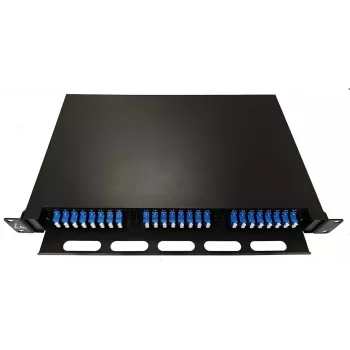 Lanview LVO-101020 optinio pluošto ištraukiamas skydas ODF, LC SM OS2, 48 gyslos, 1U
