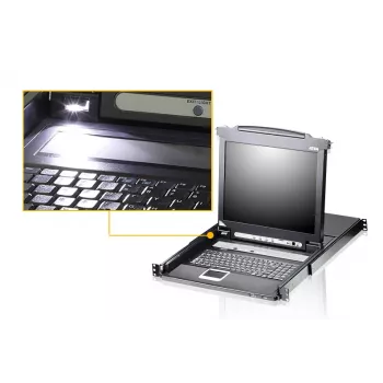 ATEN CL5708M stovo konsolė 43,2 cm (17 colių) Juoda 1U