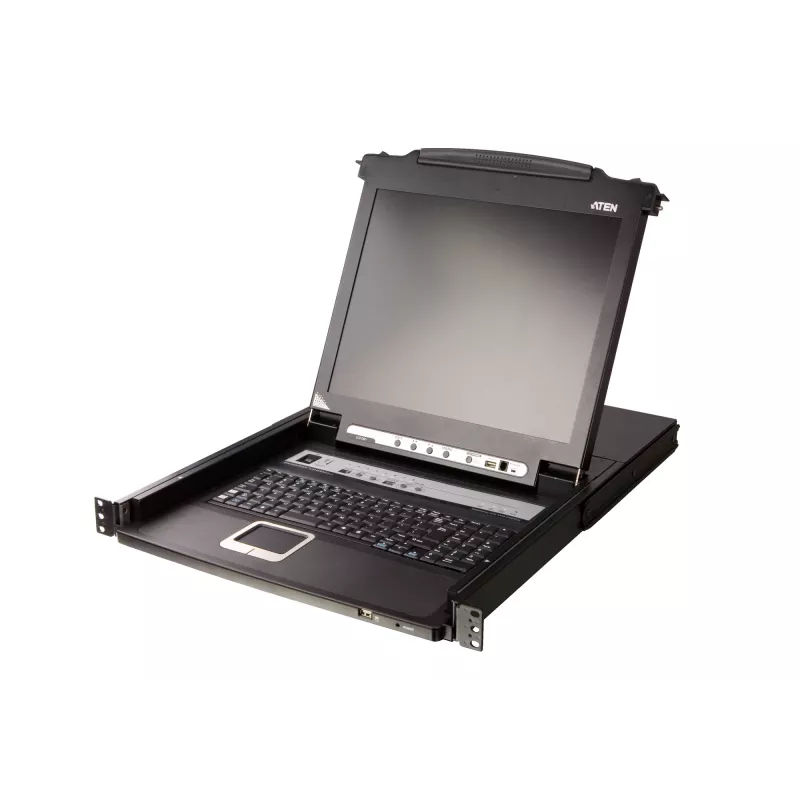 ATEN CL5708M stovo konsolė 43,2 cm (17 colių) 1280 x 1024 pikseliai Metalas, plastikas Juoda 1U
