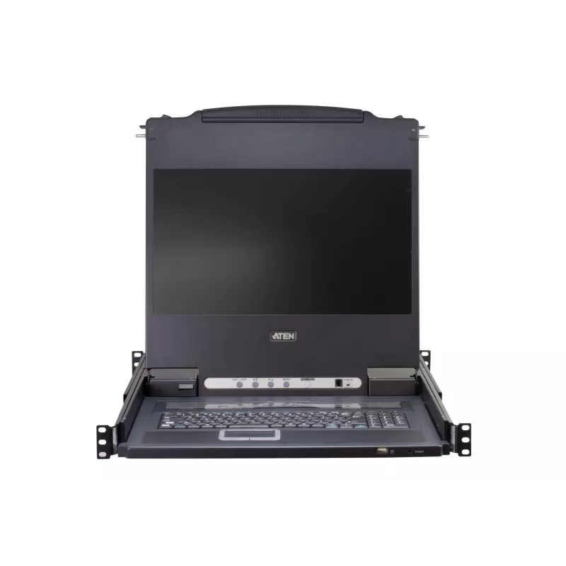 ATEN CL5708M stovo konsolė 43,2 cm (17 colių) 1280 x 1024 pikseliai Metalas, plastikas Juoda 1U