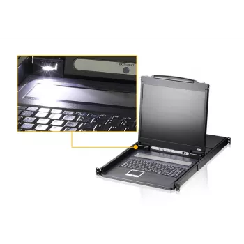 KVM jungiklis ATEN CL1308N montuojamas į stelažą juodas PS/2 USB VGA