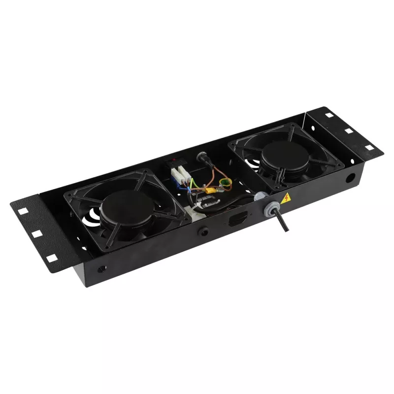 Stovo priedas Lanview RAF115BL-UK 1U 2 ventiliatoriai Juoda