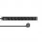 Lanview LVR-2MSCH-LIC-SCH8 maitinimo skirstymo įrenginys (PDU) 8 kintamosios srovės lizdai 1U Juoda