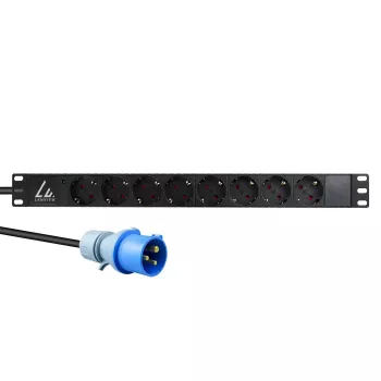 Lanview LVR-3MIEC-LIC-SCH8 maitinimo skirstymo blokas (PDU) 8 AC lizdai 1U juoda