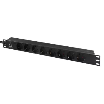 Lanview LVR-3MIEC-LIC-SCH8 maitinimo skirstymo blokas (PDU) 8 AC lizdai 1U juoda