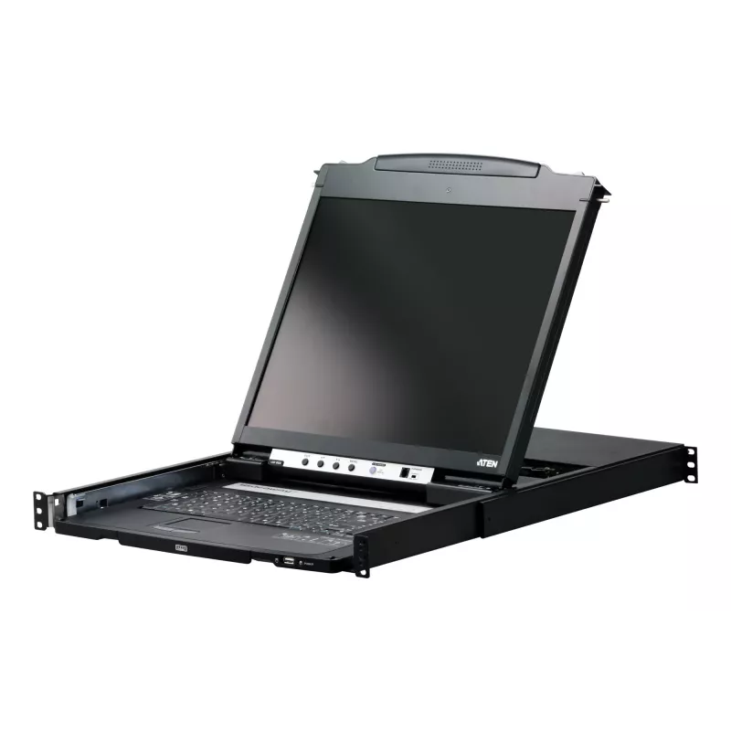 Stovo konsolė ATEN CL5800N 19 colių (48,3 cm) LCD 1280x1024 VGA USB/PS/2 klaviatūra ir pelė Metalas 1U Juoda