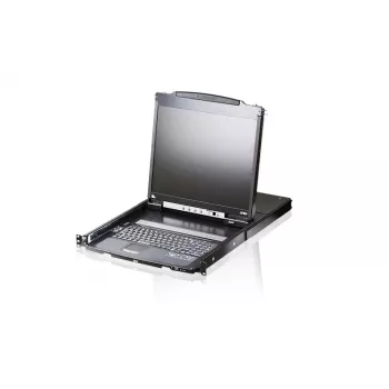 ATEN CL5800N stovo konsolė 48,3 cm (19 col.) 1280 x 1024 pikseliai Metalas Juoda 1U