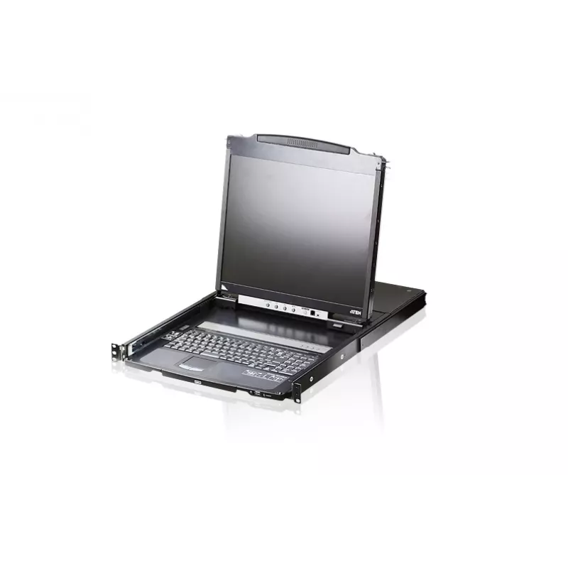 ATEN CL5800N stovo konsolė 48,3 cm (19 col.) 1280 x 1024 pikseliai Metalas Juoda 1U