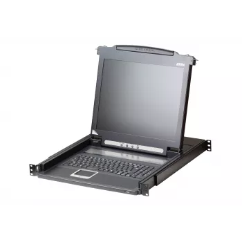 ATEN CL1000M stovo konsolė 43,2 cm (17 colių) 1280 x 1024 pikselių Metalas, Plastikas Juoda 1U
