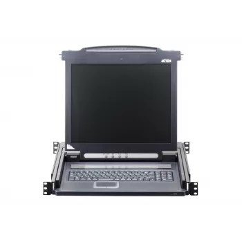 ATEN CL1000M stovo konsolė 43,2 cm (17 colių) 1280 x 1024 pikselių Metalas, Plastikas Juoda 1U