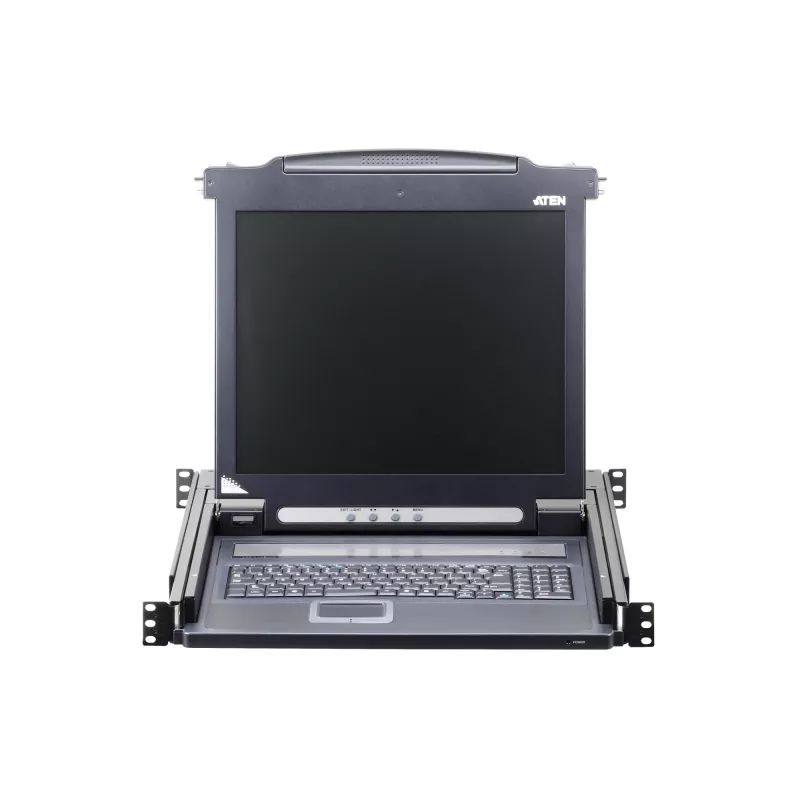 ATEN CL1000M stovo konsolė 43,2 cm (17 colių) 1280 x 1024 pikselių Metalas, Plastikas Juoda 1U