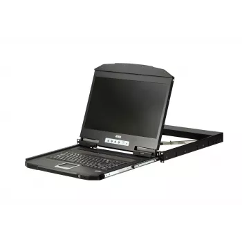 ATEN CL3700NW stovo konsolė 47 cm (18,5 colio) 1920 x 1080 pikseliai Metalas, Plastikas Juoda 1U