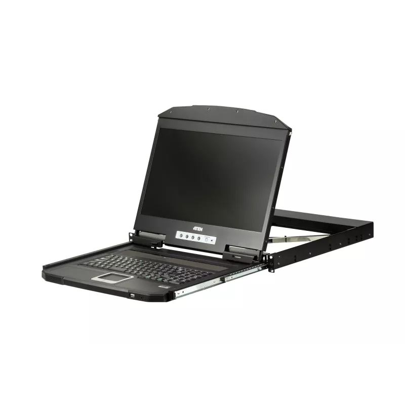ATEN CL3700NW stovo konsolė 47 cm (18,5 colio) 1920 x 1080 pikseliai Metalas, Plastikas Juoda 1U