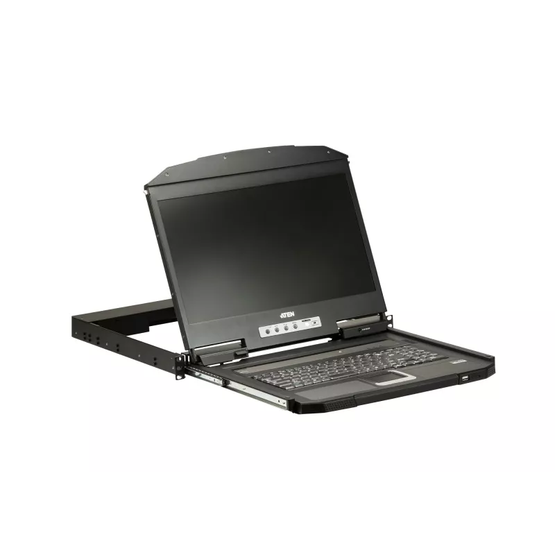 ATEN CL3700NW stovo konsolė 47 cm (18,5 colio) 1920 x 1080 pikselių Metalas, Plastikas Juoda 1U