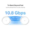 TP-Link AXE11000 viso namo tinklinis „Wi-Fi 6E“ sistema, balta, vidinė, tinklinė sistema, 600 m², trijų dažnių (2,4 GHz / 5 GHz / 6 GHz), „Wi-Fi 6E“ (802.11ax)