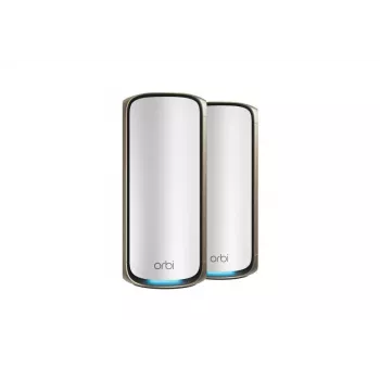NETGEAR Orbi 970 Series Quad-Band WiFi 7, 2 vnt. rinkinys Keturių dažnių (2,4 GHz / 5 GHz-1 / 5 GHz-2 / 6 GHz) Wi-Fi 6 (802.11ax) Pilka 3 vidinės