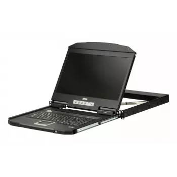 ATEN CL3100NX stovo konsolė 47 cm (18.5 colio) 1366 x 768 pikselių Metalas, Plastikas Juoda 1U