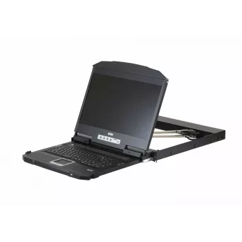 ATEN CL3800NW stovo konsolė 47 cm (18,5 col.) 1920 x 1080 pikseliai Metalinė, Plastikinė Juoda 1U