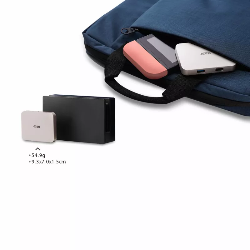 USB-C į USB 2.0 sąsajos šakotuvas ATEN UH3235 — Type-C įvestis, keli USB-A prievadai, sidabrinis