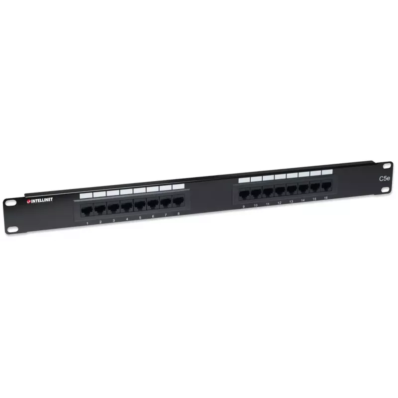 Skirstomasis skydelis Intellinet Cat5e UTP 16 prievadų 1U juodas