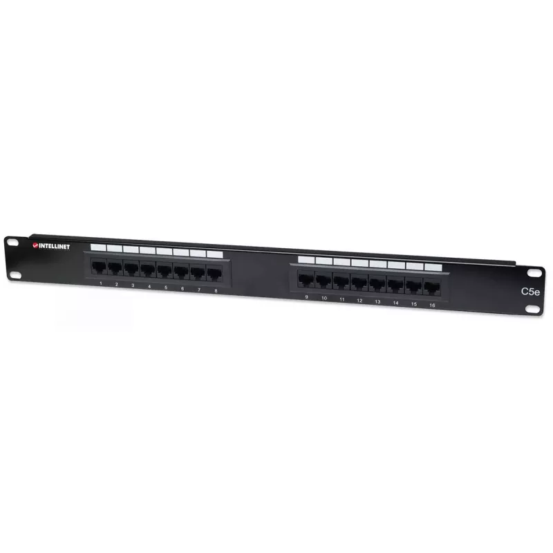 Skirstomasis skydelis Intellinet Cat5e UTP 16 prievadų 1U juodas