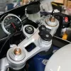 RAM Mounts motociklo šakės koto dvigubo rutulio laikiklis, aliuminis, juodas