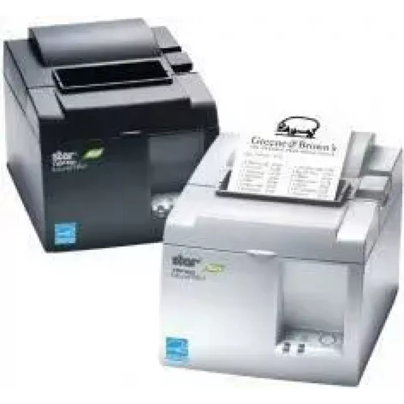 Terminis kasos kvitų spausdintuvas Star Micronics TSP143IIIBI2 203 dpi su automatiniu pjaustytuvu, pilkas