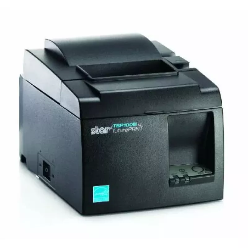 Terminis kasos kvitų spausdintuvas Star Micronics TSP143IIIBI2 203 dpi su automatiniu pjaustytuvu, pilkas