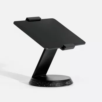 Planšetinio kompiuterio stovas Bouncepad Eddy Dark Secure, skirtas iPad ir Samsung planšetiniams kompiuteriams, juodos spalvos