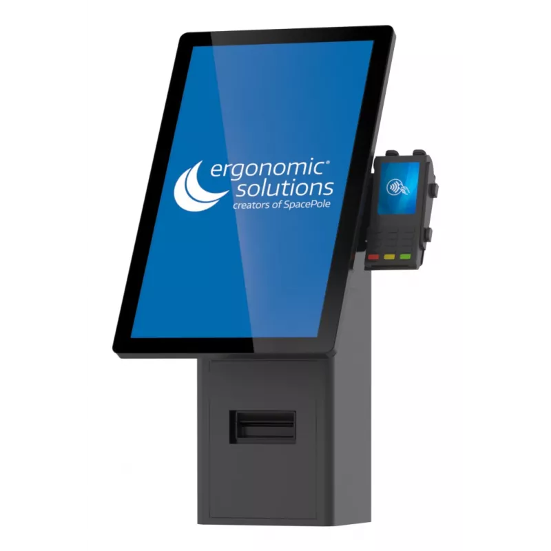 Sieninis savitarnos kiosko laikiklis, ergonominiai sprendimai SPK402-02 — laikiklis savitarnos terminalams