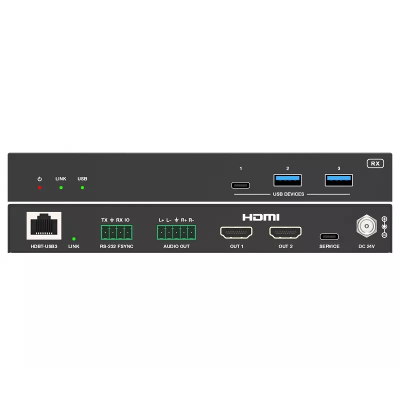 KVM ilgintuvas Vivolink VLUSBCEXT2X2 USB 2.0 1920x1200 150m