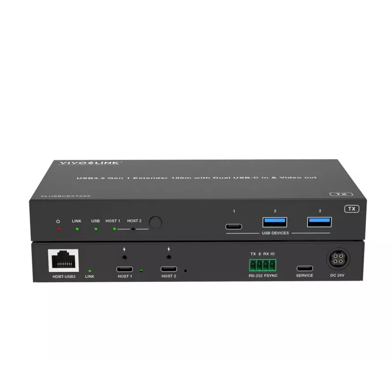 KVM ilgintuvas Vivolink VLUSBCEXT2X2 USB 2.0 1920x1200 150m