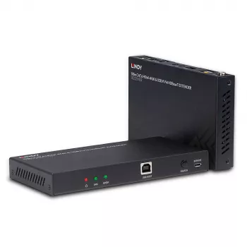 Lindy 100m Cat.6 HDMI 4K60, Audio, IR ir RS-232 HDBaseT KVM prailgintuvas