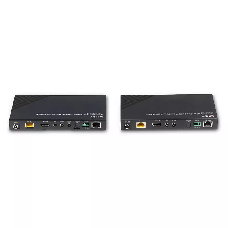 Lindy 100m Cat.6 HDMI 4K60, Audio, IR ir RS-232 HDBaseT KVM prailgintuvas