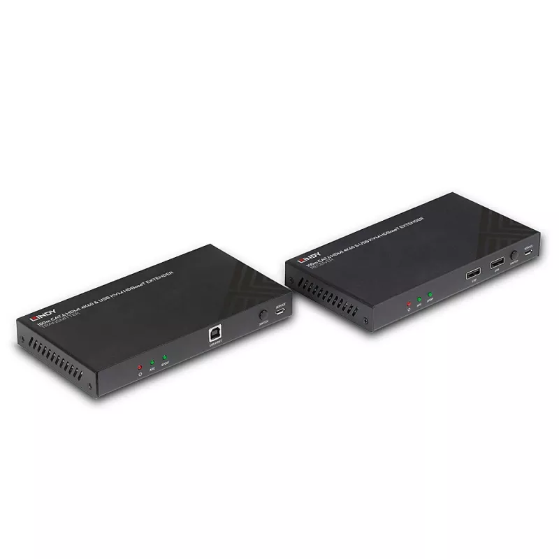 Lindy 100m Cat.6 HDMI 4K60, Audio, IR ir RS-232 HDBaseT KVM prailgintuvas