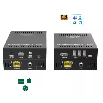 KVM plėstuvas Siųstuvas ir imtuvas Vivolink VLUSBCEXT151 HDMI USB Laidinis 70 m