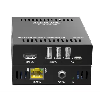 KVM plėstuvas Siųstuvas ir imtuvas Vivolink VLUSBCEXT151 HDMI USB Laidinis 70 m