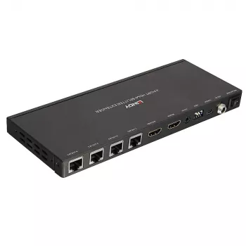 Siųstuvas ir imtuvas Lindy 70m Cat.6 4 prievadų HDMI 4K30 ir IR skirstytuvas-plėstuvas su kilpa