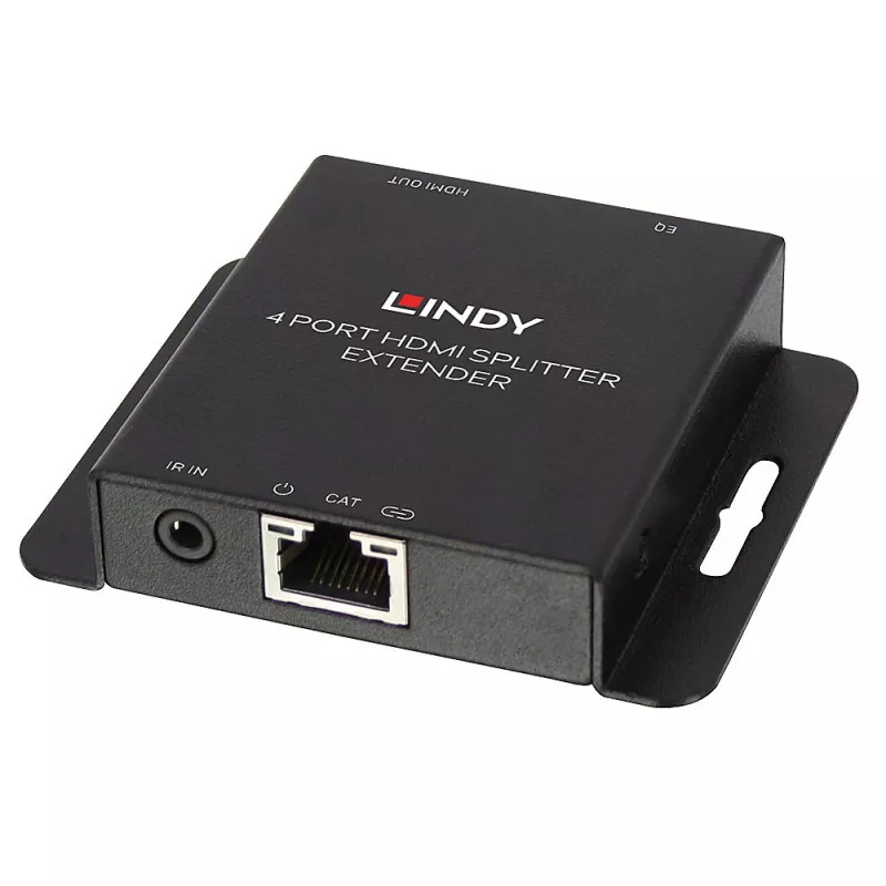 Siųstuvas ir imtuvas Lindy 70m Cat.6 4 prievadų HDMI 4K30 ir IR skirstytuvas-plėstuvas su kilpa