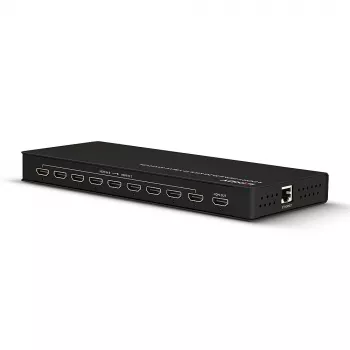 Lindy 9 prievadų HDMI 10.2G kelių vaizdų perjungiklis, juodas, 30 Hz