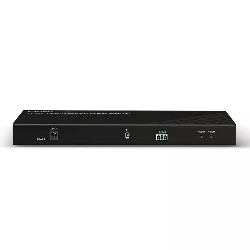 Lindy 9 prievadų HDMI 10.2G kelių vaizdų perjungiklis, juodas, 30 Hz