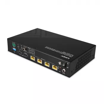 Lindy 100m Cat.6 4 prievadų HDMI 4K60 HDBT skirstytuvo plėtiklis