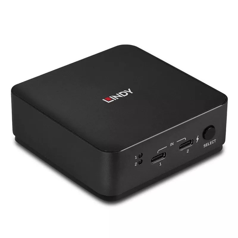 Lindy 2 prievadų Type C, dvigubas HDMI 4K60 KVM jungiklis