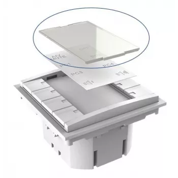 Mygtukų skydelis Vivolink VLCP8B-PLEXIGLASS Baltas DC 12V