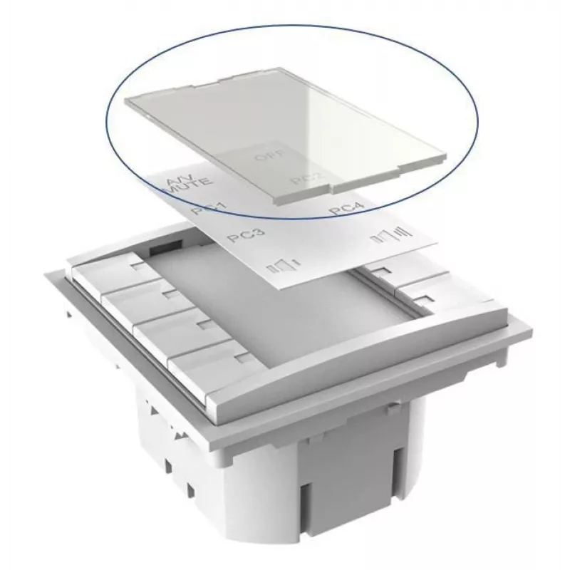 Mygtukų skydelis Vivolink VLCP8B-PLEXIGLASS Baltas DC 12V